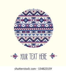 Invitation card with aztec background 3