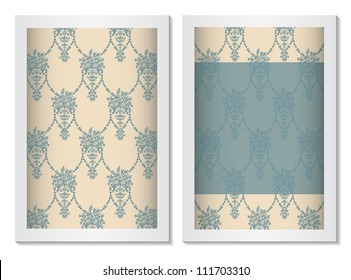 Invitation card back and front sides to the wedding or announcements. ESP 10
