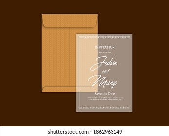 Invitation card with background. Vector Illustration.