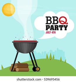 Invitation card for a barbecue
