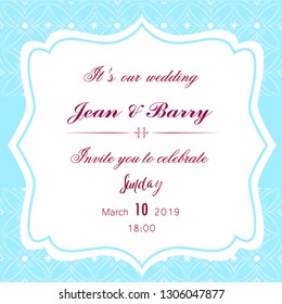 invitation card batik character