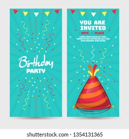 	
Invitation card for birthday