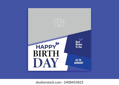 invitation card birthday social media post banner design