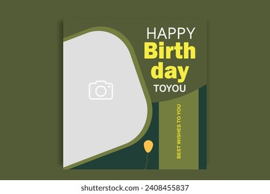 invitation card birthday social media post banner design
