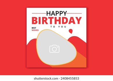 invitation card birthday social media post banner design