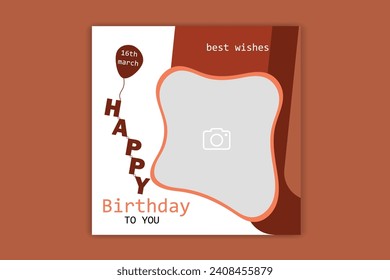 invitation card birthday social media post banner design