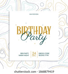 Invitation Card Birthday Template Vector