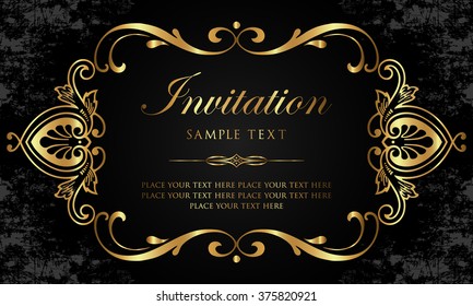 75,344 Marriage invitation card black Images, Stock Photos & Vectors ...