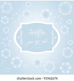 Invitation card - blue label