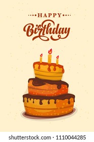 Invitation card with cake