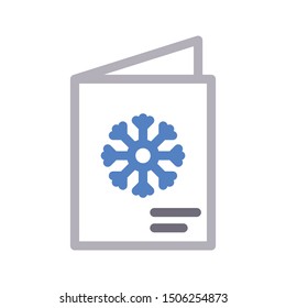 invitation card colour line vector icon