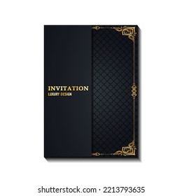 Invitation card cover design with luxury texture. Formal premium background template for invite design, prestigious Gift card, voucher. Vector design for cover template, poster, banner, print ad.