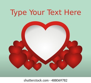 invitation card decoration with love pink color present greeting for birthday