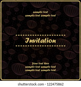 Invitation card with decorative elements