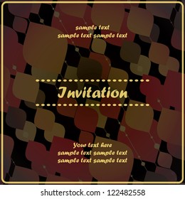 Invitation card with decorative elements