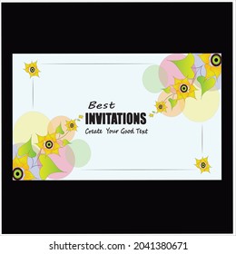 invitation card design for company.invitation card vector art illustration.digital invitation card