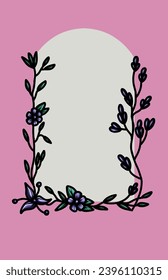 an invitation card design with a floral motif