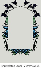 an invitation card design with a floral motif