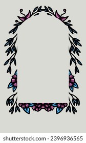 an invitation card design with a floral motif