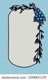 an invitation card design with a floral motif