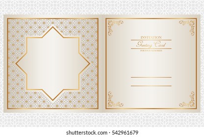 Invitation Card Design, Indian, Arabic And Muslim Theme