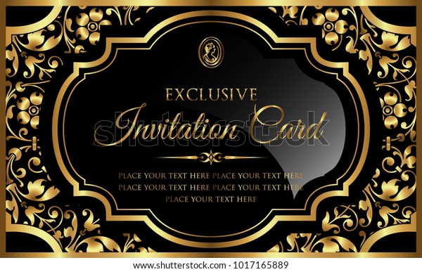 black and gold place cards