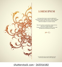 Invitation card design with orient elements