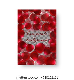 Invitation card design with red blossom flowers