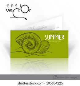 Invitation Card Design, Template. Vector Illustration. Eps 10