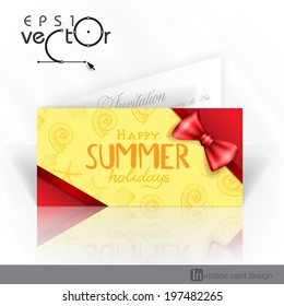 Invitation Card Design, Template. Vector Illustration. Eps 10