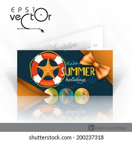 Invitation Card Design, Template. Vector Illustration. Eps 10