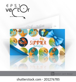 Invitation Card Design, Template. Vector Illustration. Eps 10