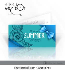 Invitation Card Design, Template. Vector Illustration. Eps 10