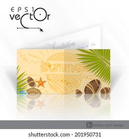 Invitation Card Design, Template. Vector Illustration. Eps 10
