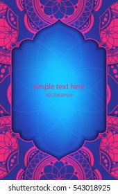 invitation card design template, vintage decorative elements with delicate floral pattern vector design