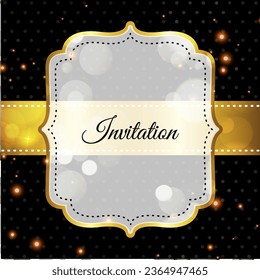 Invitation card design vector. Elegant and shiny invitation design vector
