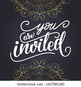 invitation card design. Vector illustration.