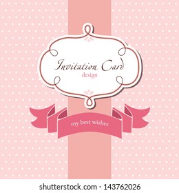 invitation card design. vector illustration