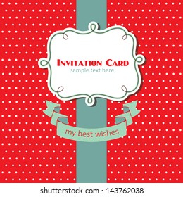 invitation card design. vector illustration