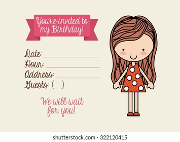 invitation card design, vector illustration eps10 graphic 