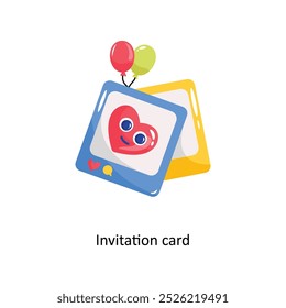 Invitation card doodle vector outline Sticker. EPS 10 file