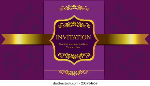 invitation card elegant vintage style