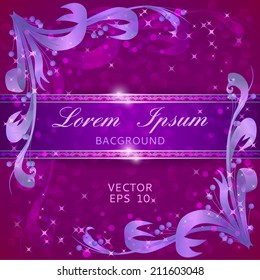 Invitation card. Floral background