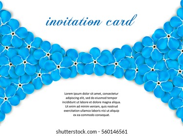 invitation card of floral background