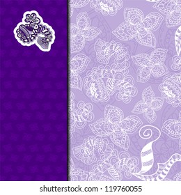 Invitation card, floral design