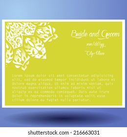 Invitation card with floral elements