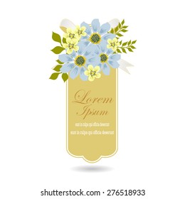 Invitation card with floral elements
