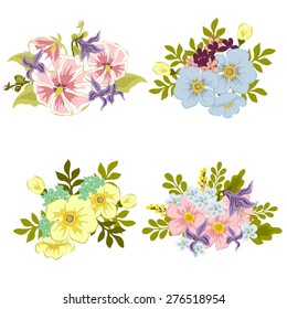 Invitation card with floral elements