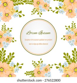 Invitation card with floral elements