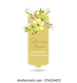 Invitation card with floral elements